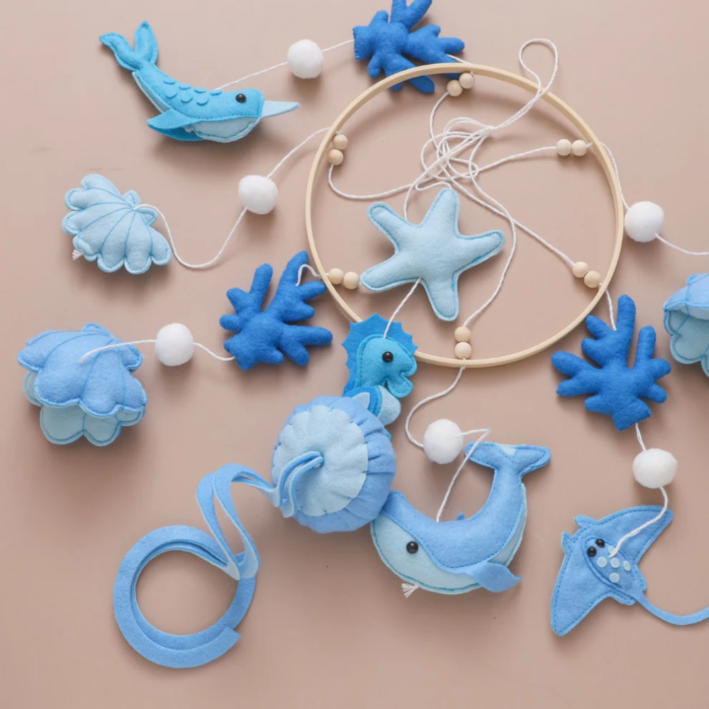 Baby Mobile Handcrafted Nolibooshop - Blue Ocean