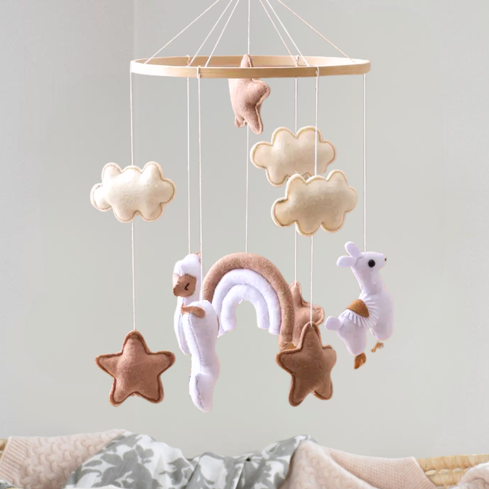 Baby Mobile Handcrafted Nolibooshop - Alpaca