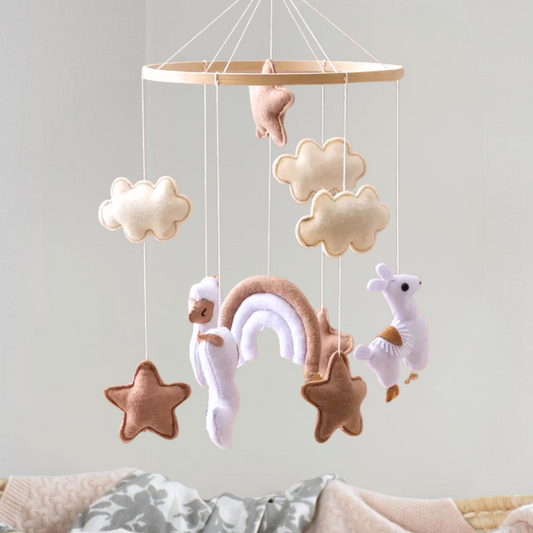 Baby Mobile Handcrafted Nolibooshop - Alpaca