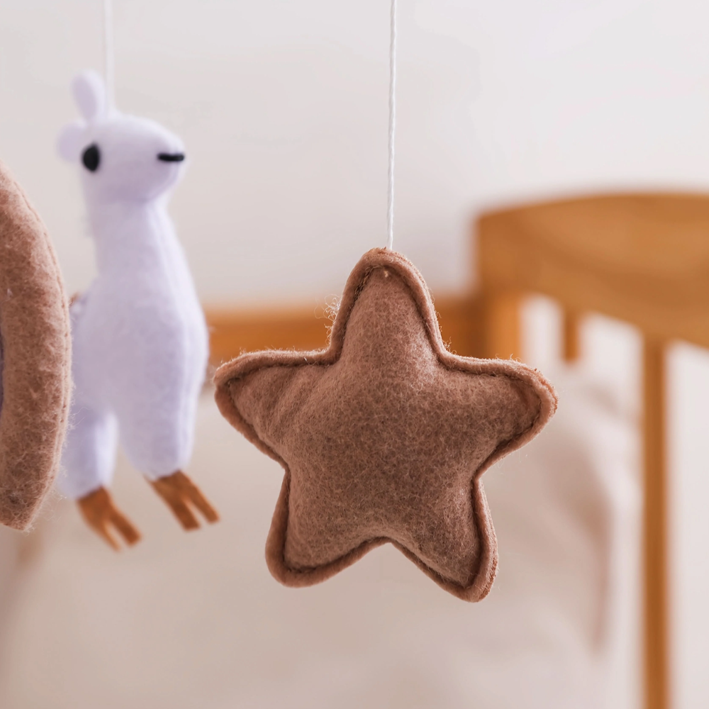 Baby Mobile Handcrafted Nolibooshop - Alpaca
