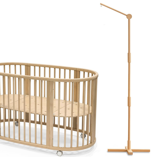 Floor standing holder arm 61 inch in beech wood