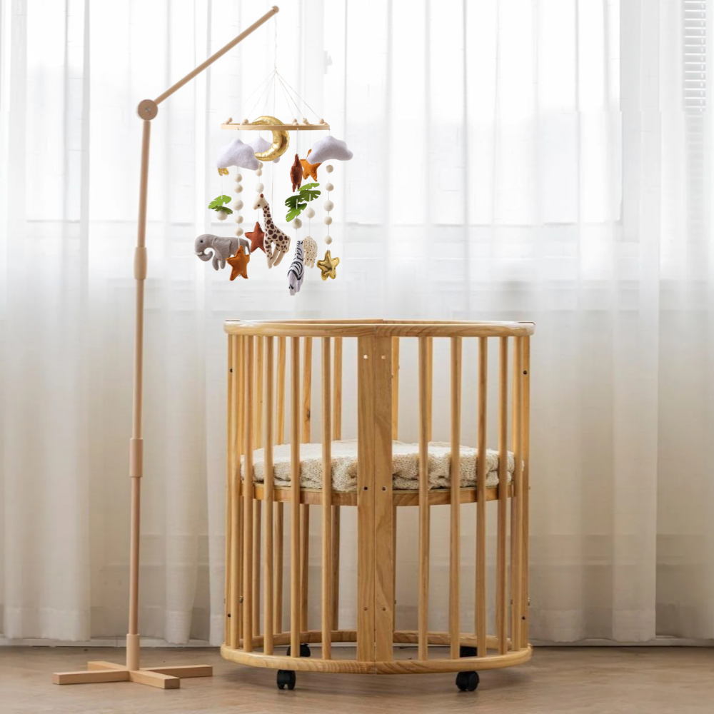 Floor standing holder arm 61 inch in beech wood