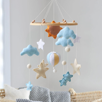 Baby Mobile Handcrafted Nolibooshop - Hot Air Balloon