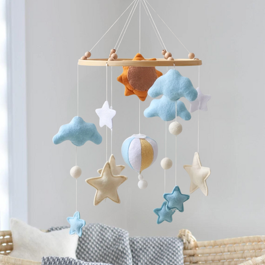 Baby Mobile Handcrafted Nolibooshop - Hot Air Balloon