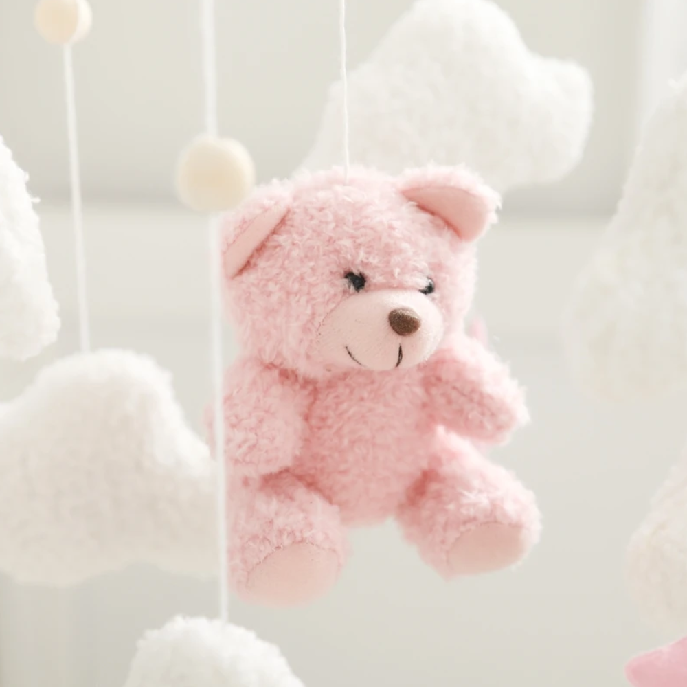 Baby Mobile Handcrafted Nolibooshop - Pink Bear