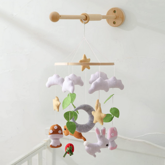 Wall mobile arm - Solid mount made with beech wood