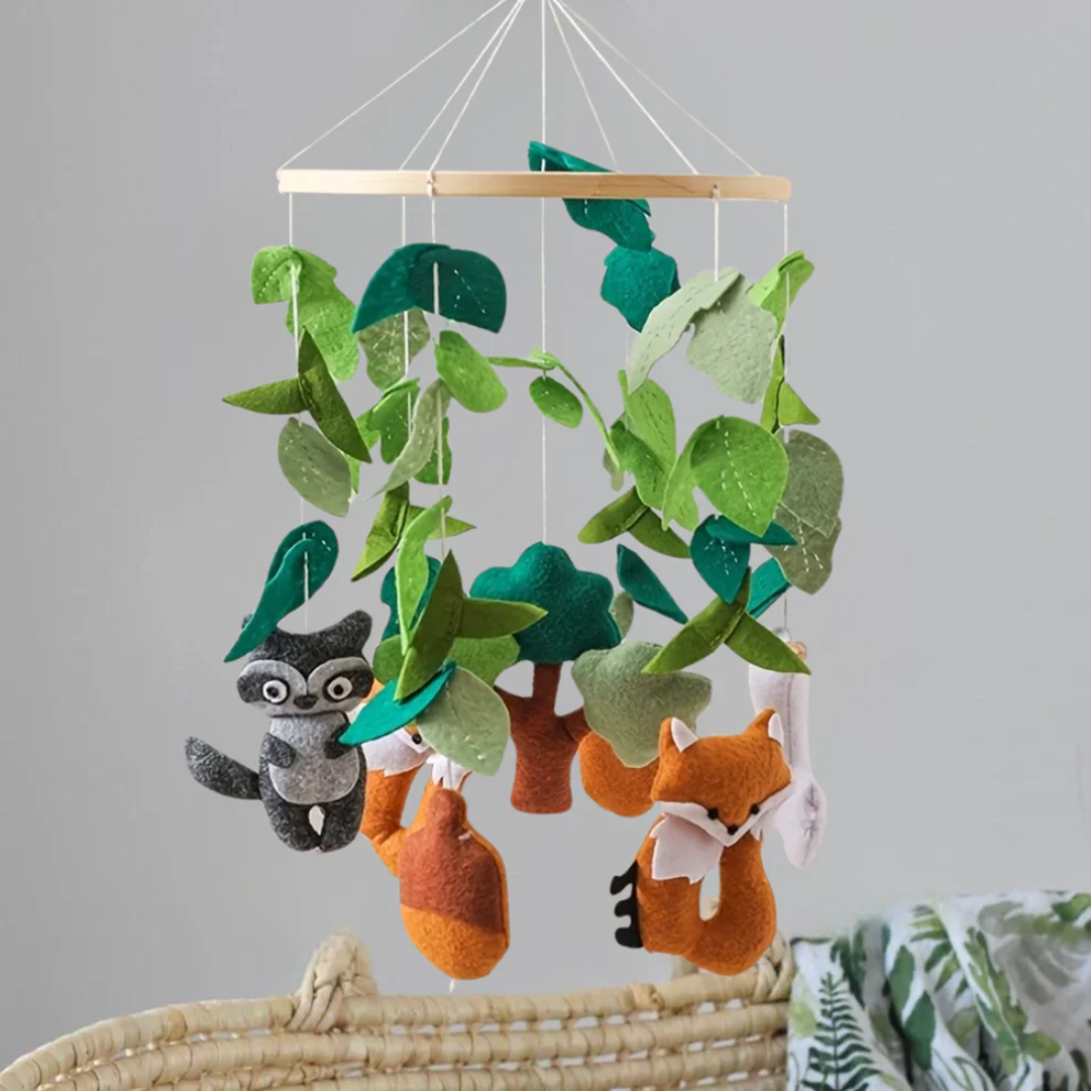 Baby Mobile Handcrafted Nolibooshop - Woodland Animals